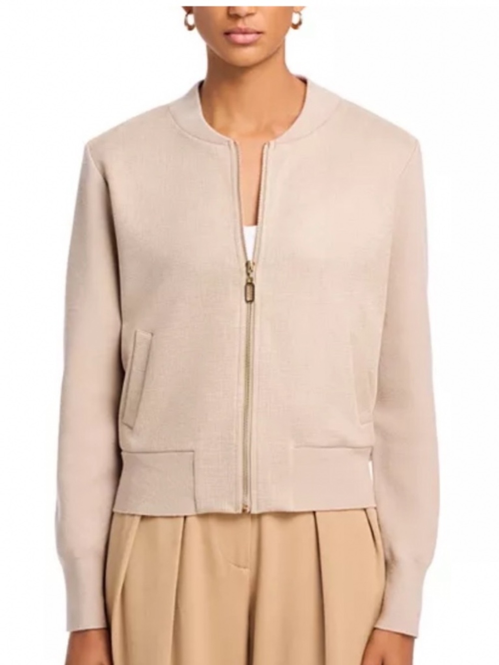 NWT Sioni Soft Sage Green Luxury Bomber Jacket Sz M - Picture 14 of 14